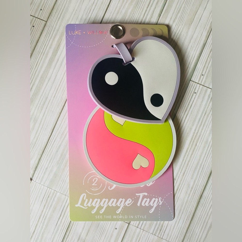 LUXE + WILLOW Set of 2 Giant Jumbo Yin Yang Luggage Tags